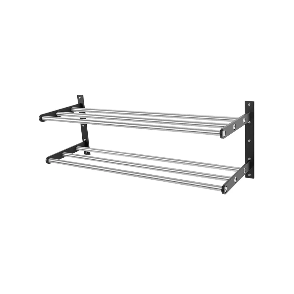 Shoe shelf 12 shoe shelf, Steel/black, black-painted aluminium Scherlin