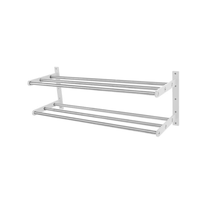 Shoe shelf 12 shoe shelf - Steel/white, white-lacquered aluminium - Scherlin