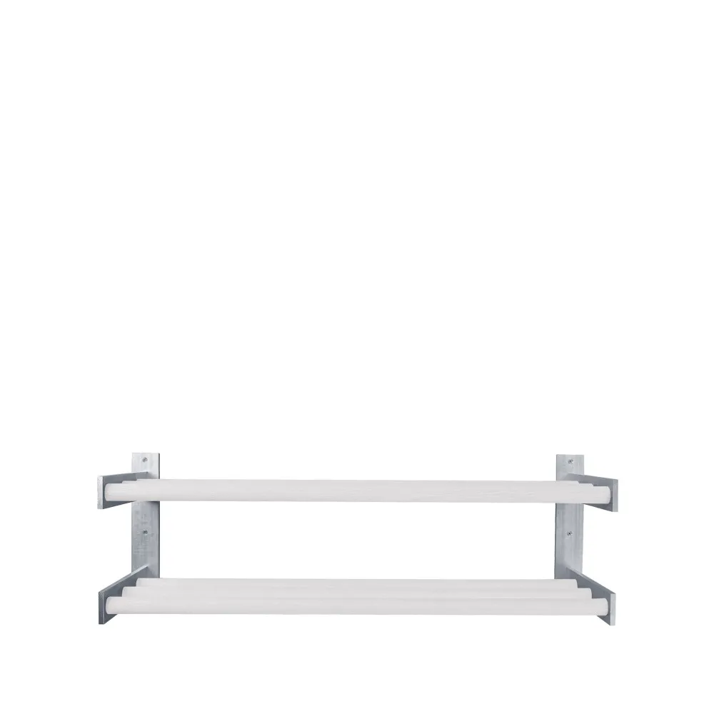 Shoe shelf 5, White, wall, 2 level Scherlin