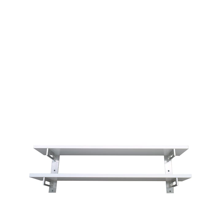 Shoe shelf 7 - White, wall, aluminium, 2 levels - Scherlin