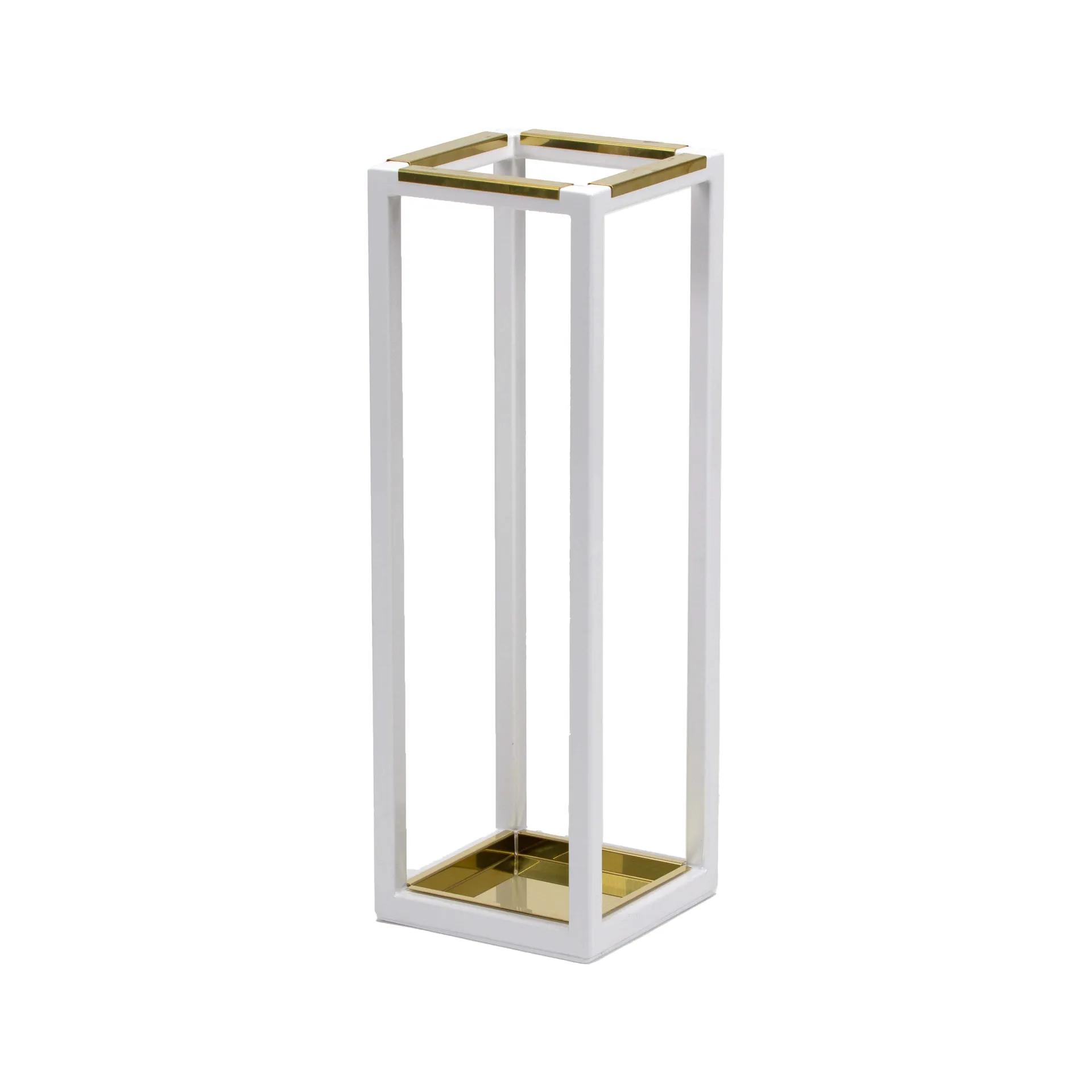Umbrella stand 2, White/brass Scherlin