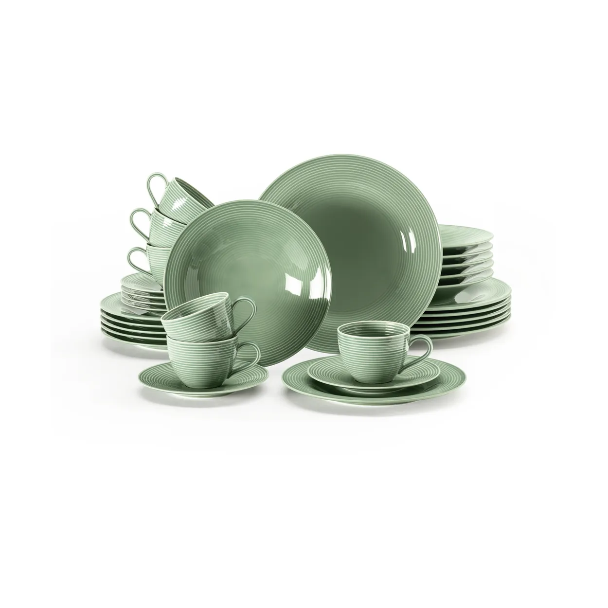 Seltmann Weiden Beat service set 30 pieces Green | Scandinavian Design | Table settings & starter sets | Green