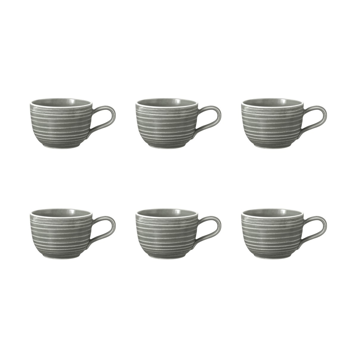 Seltmann Weiden Terra cup 20 cl 6-pack Pearl Grey | Scandinavian Design | Coffee cups | Grey