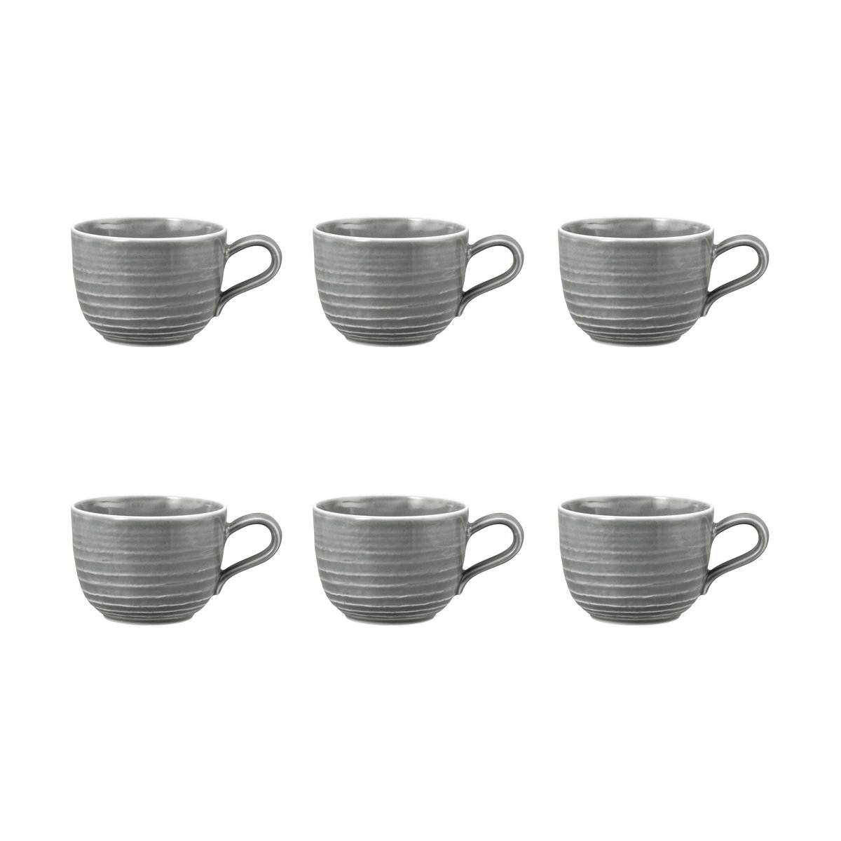 Seltmann Weiden Terra cup 26 cl 6-pack Pearl Grey | Scandinavian Design | Coffee cups | Grey