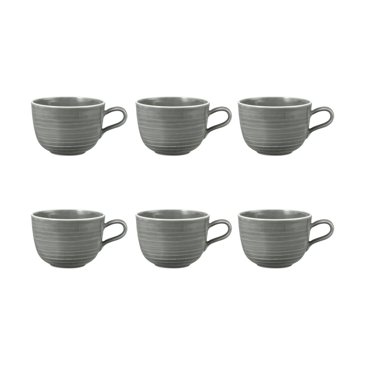 Seltmann Weiden Terra cup 38 cl 6-pack Pearl Grey | Scandinavian Design | Coffee cups | Grey