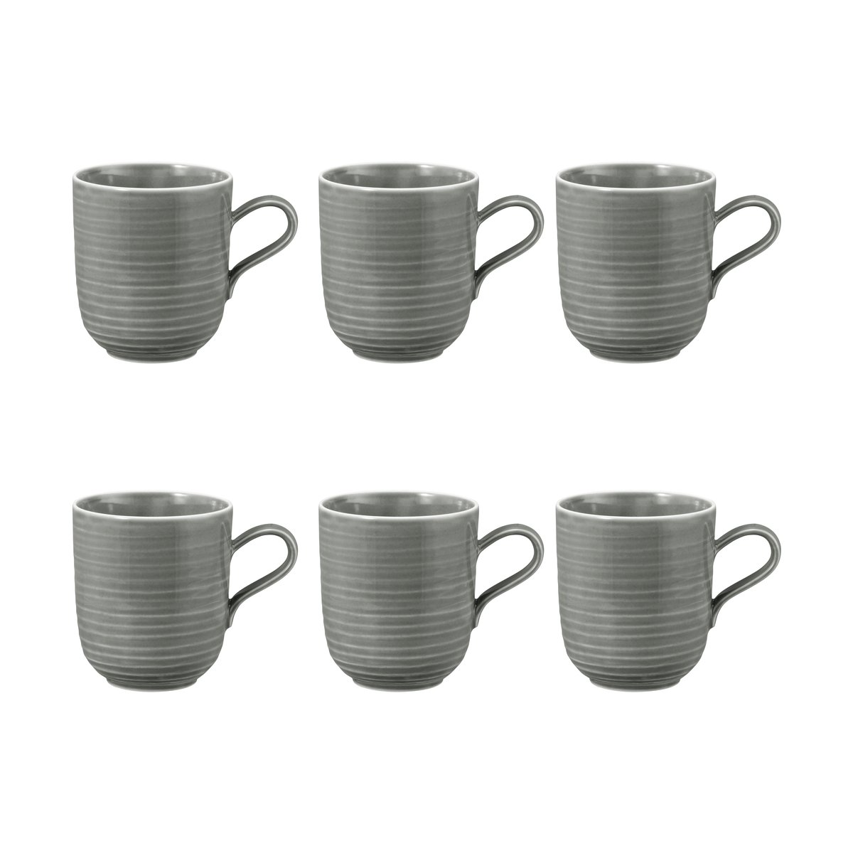Seltmann Weiden Terra cup 40 cl 6-pack Pearl Grey | Scandinavian Design | Coffee cups | Grey