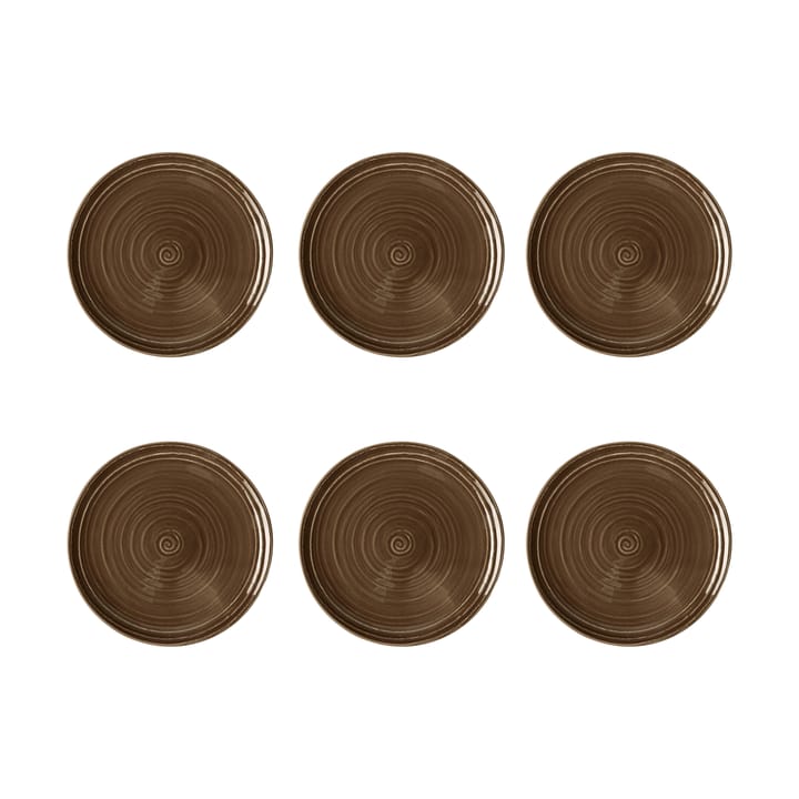 Terra plate Ø17.7 cm 6-pack - Earth Brown - Seltmann Weiden