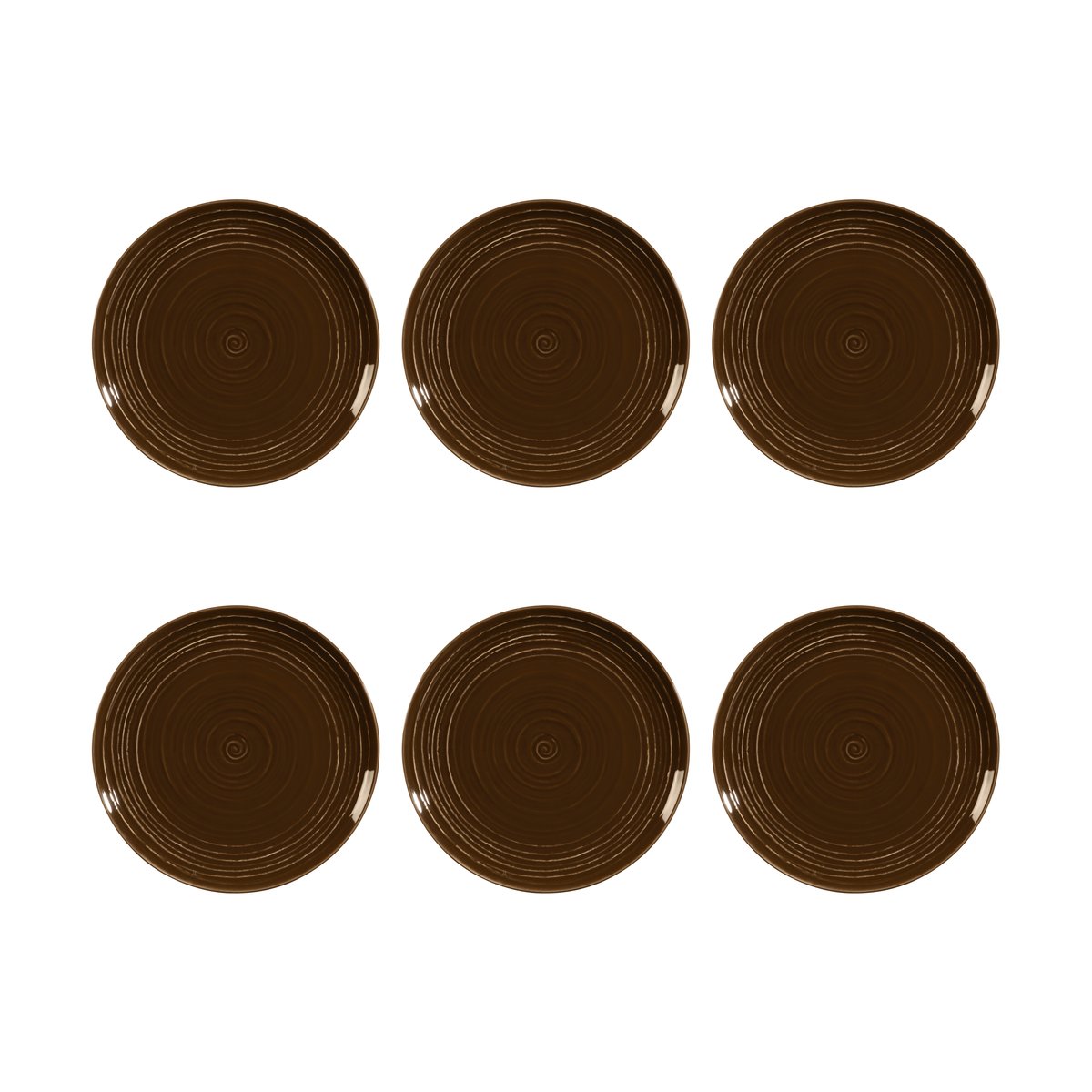 Seltmann Weiden Terra plate o22.7 cm 6-pack Earth Brown
