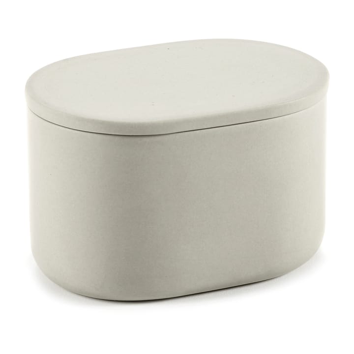 Cose storage jar oval with lid high S 6.5x10.2 cm - Beige - Serax