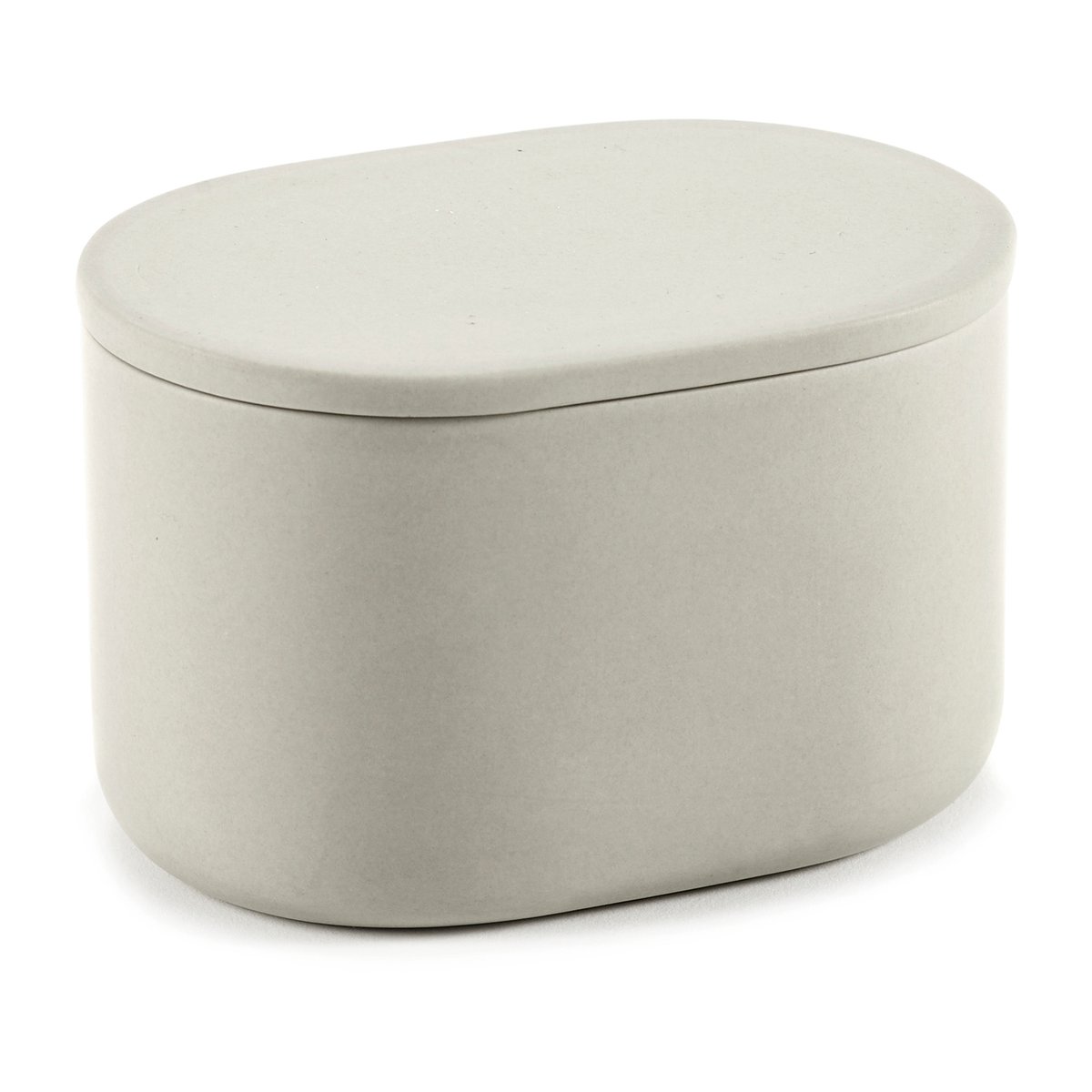 Serax Cose storage jar oval with lid high S 6.5x10.2 cm Beige