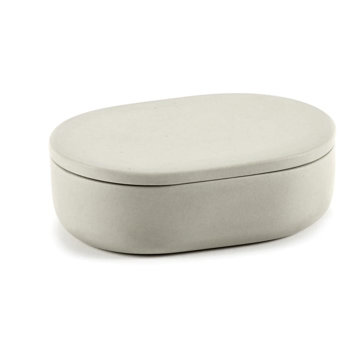 Cose storage jar oval with lid S 3.3x10.2 cm - Beige - Serax