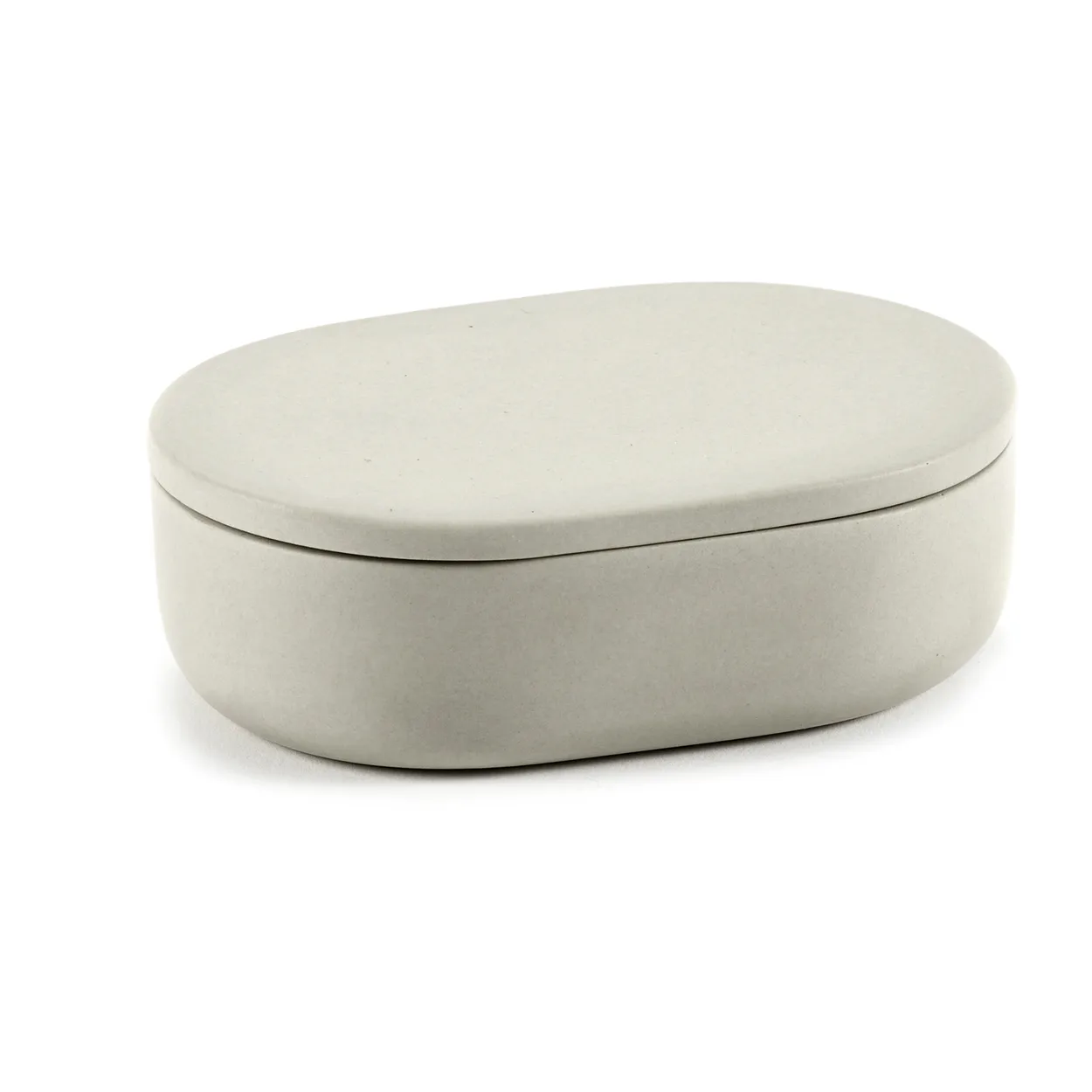 Serax Cose storage jar oval with lid S 3.3x10.2 cm Beige