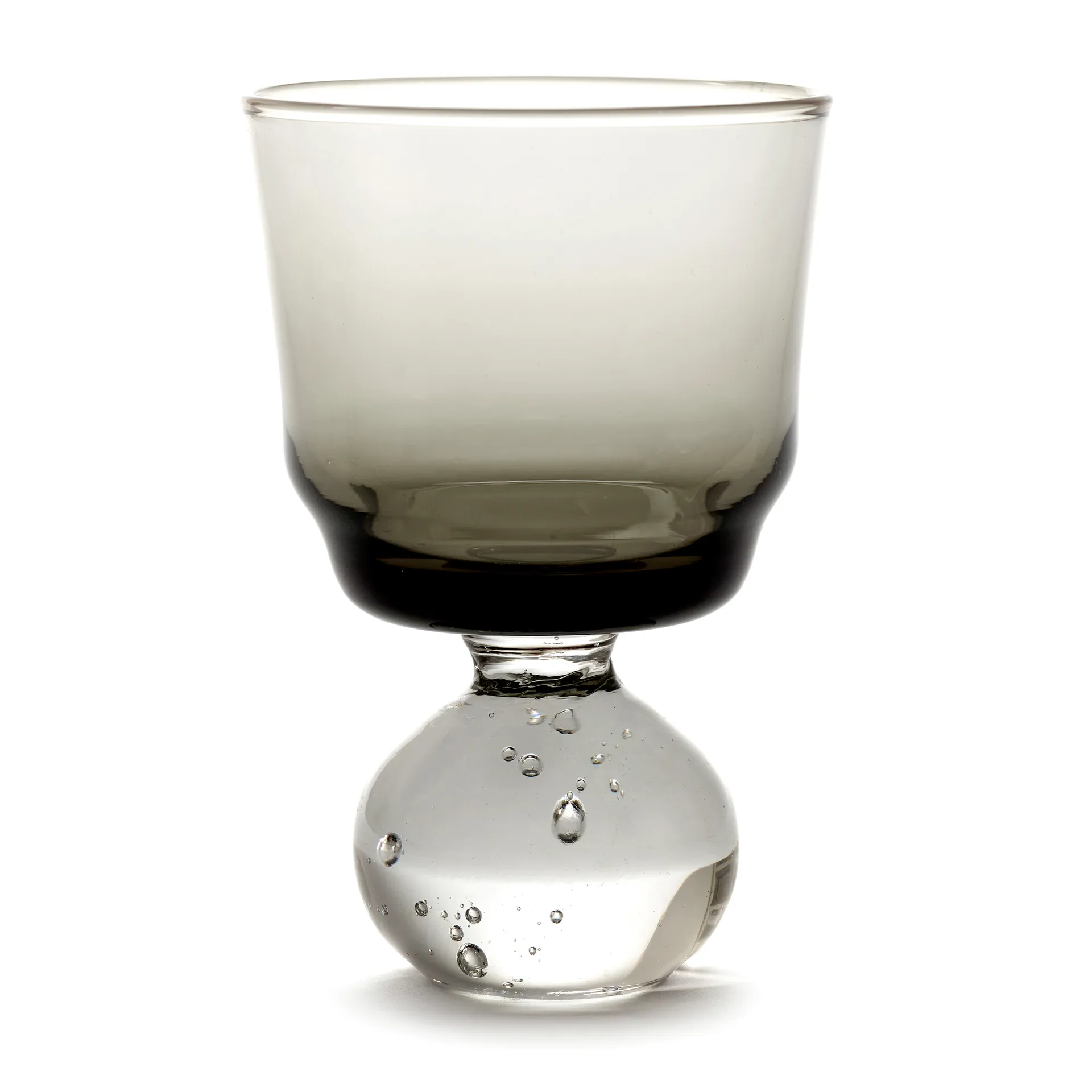 Eternal snow stem glass M 6.3 cm, Smoky grey Serax