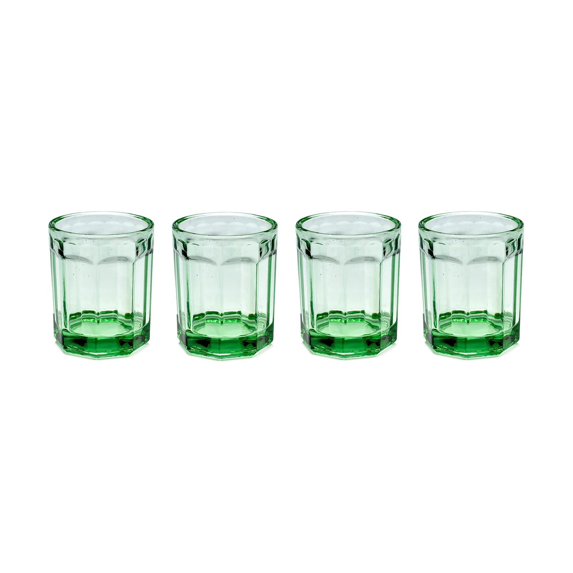 Fish & Fish drinking glass 22 cl 4-pack green Serax