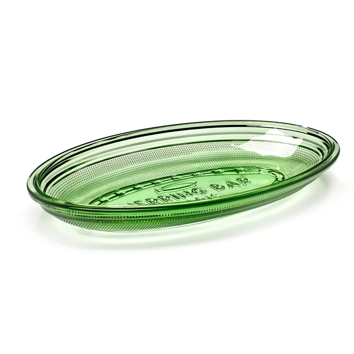 Fish & Fish oval saucer 14x26 cm - green - Serax