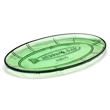 Fish & Fish oval saucer 17x31 cm - green - Serax