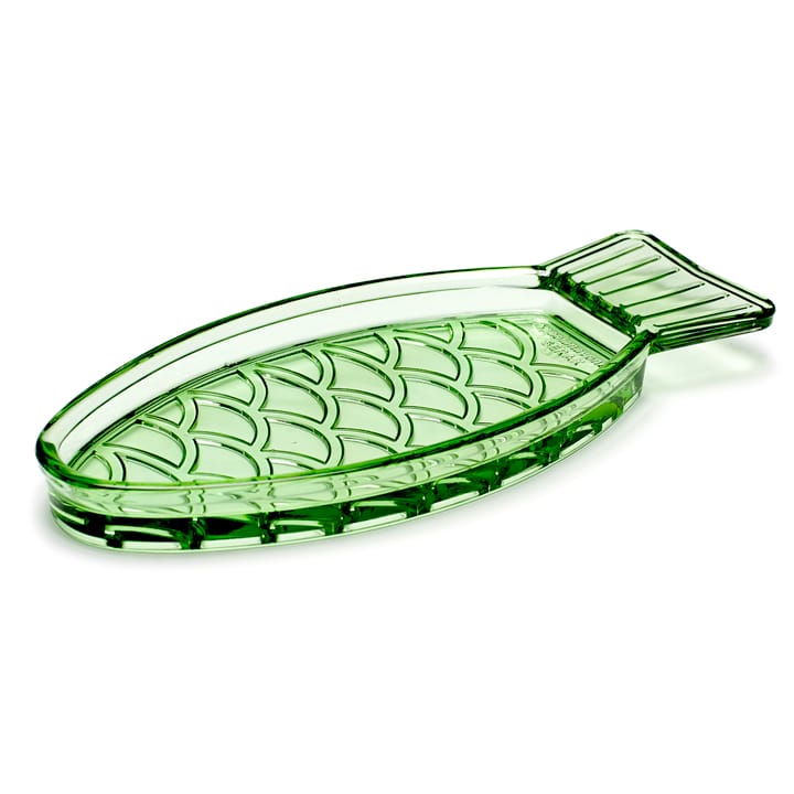 Fish & Fish plate 10x23 cm - green - Serax