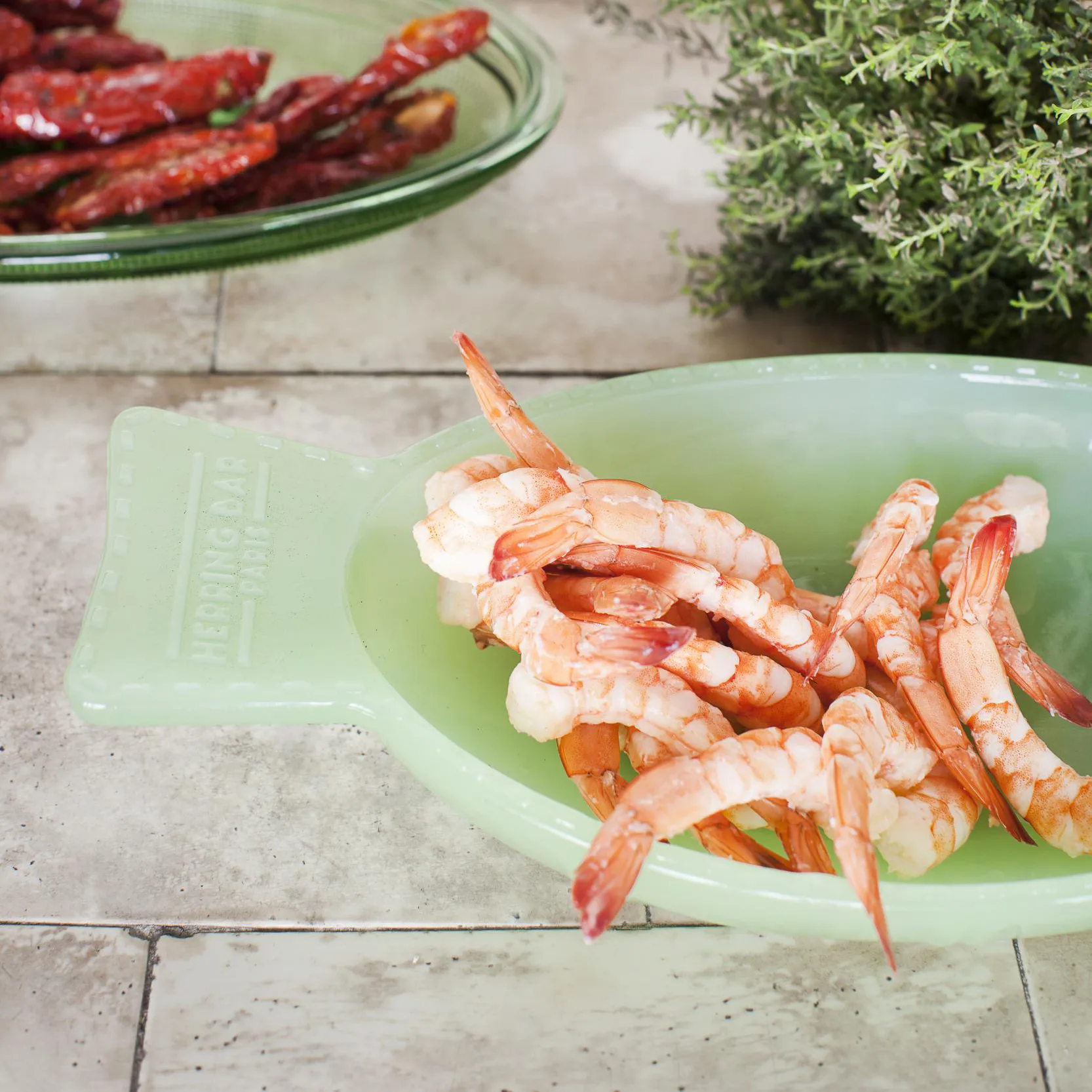 Fish & Fish serving saucer 14x26 cm, jadeite green Serax