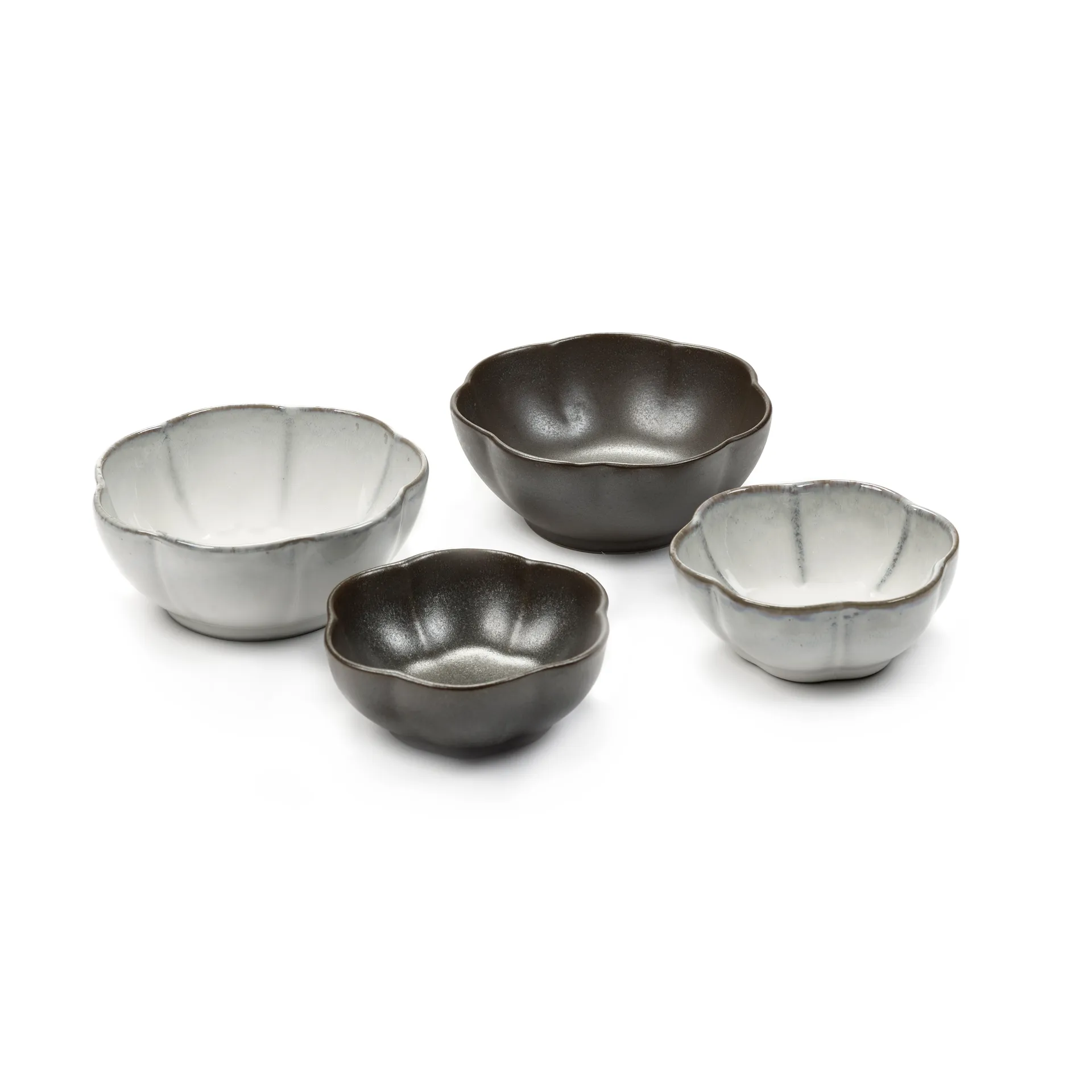 Inku apero bowl 4 pieces, Green-white Serax