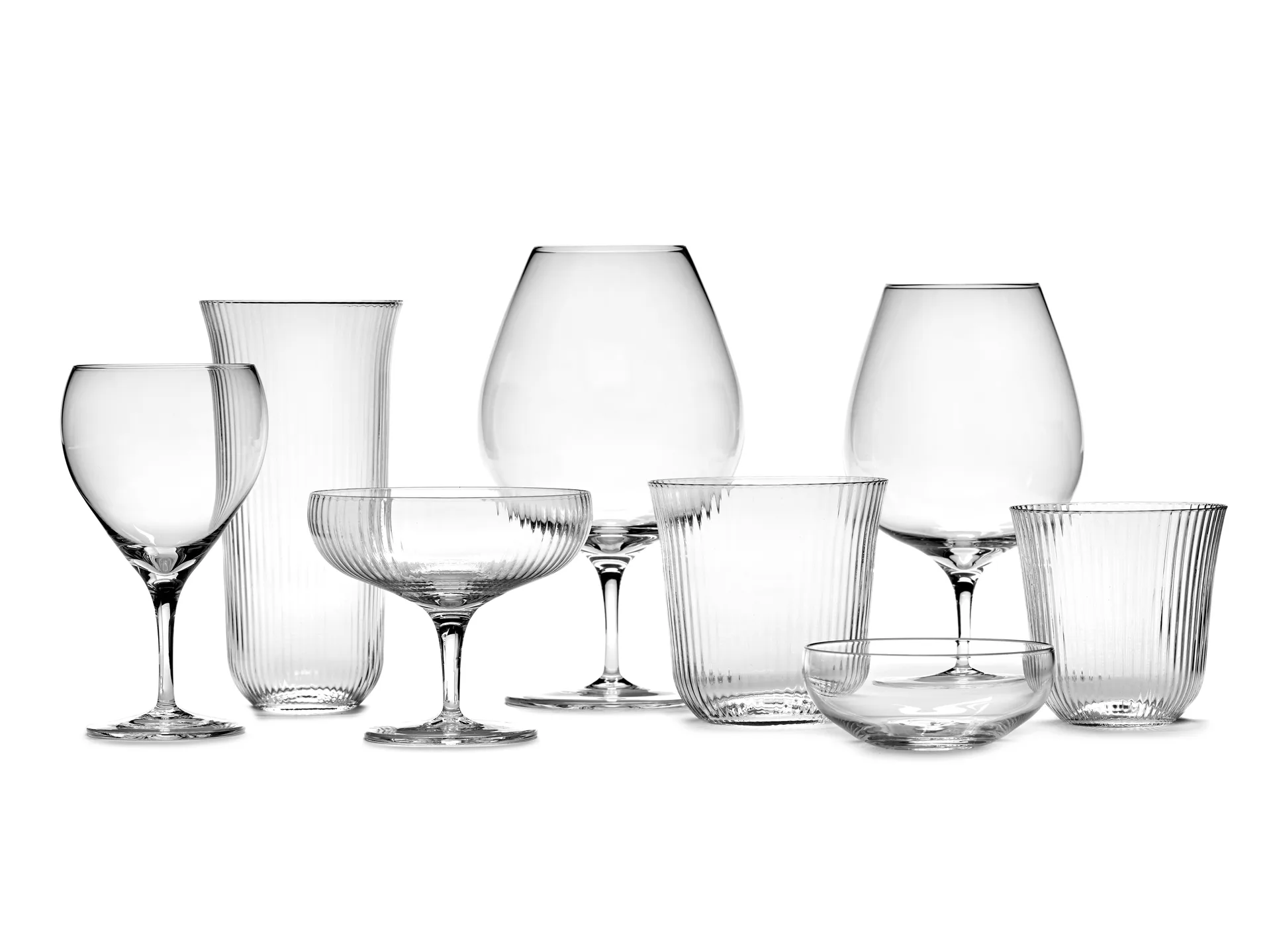 Inku champagne coupe glass 15 cl, Clear Serax