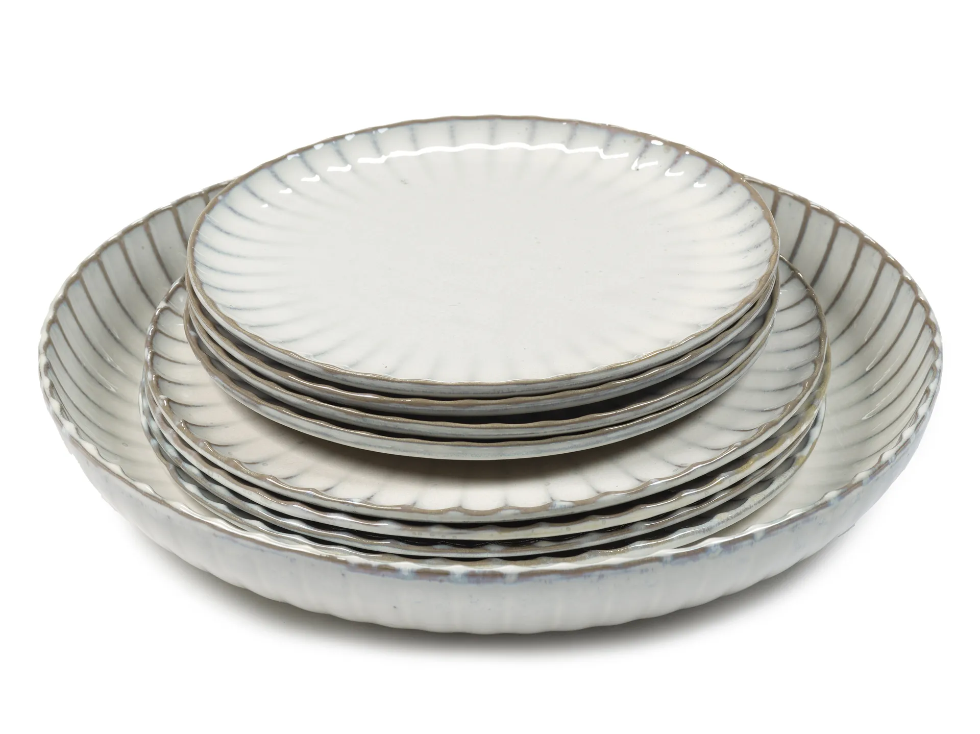Inku dinner set 9 pieces, White Serax