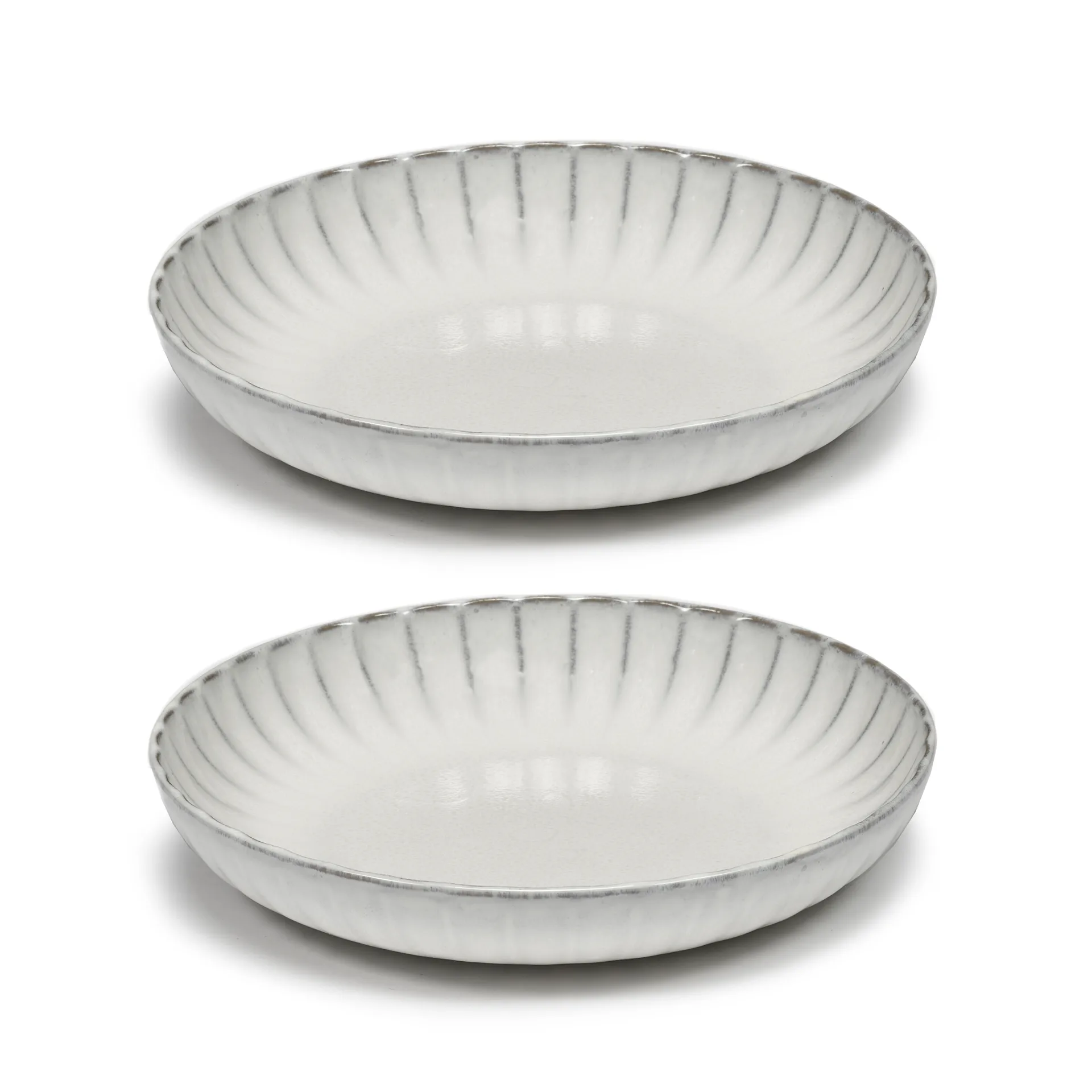 Inku high plate M Ø21 cm 2-pack, White Serax