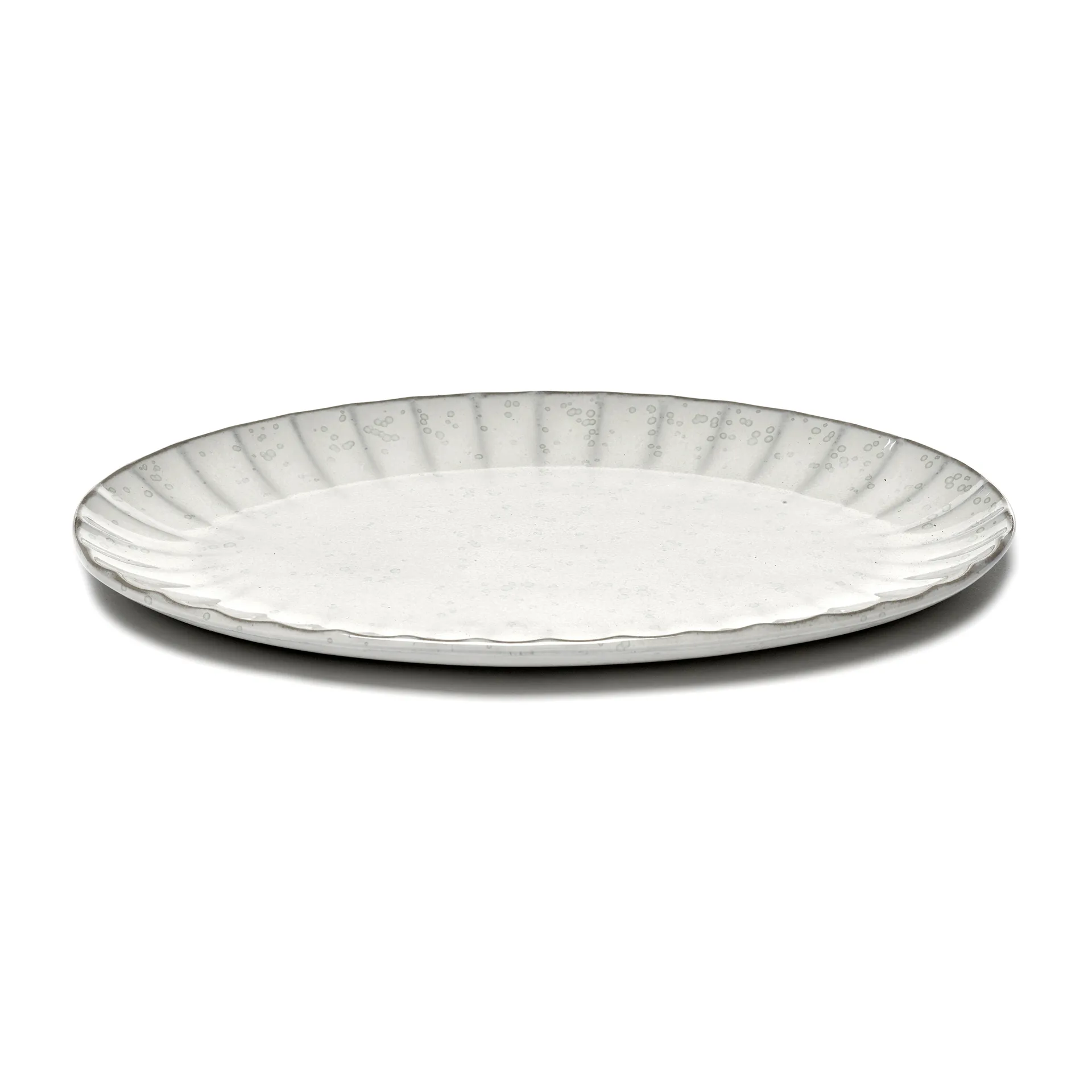 Inku oval plate L 21x30 cm, White Serax