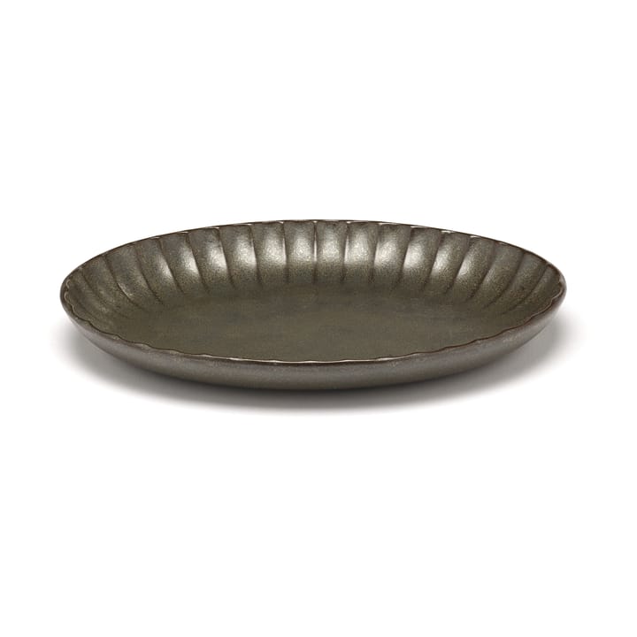 Inku oval serving bowl M 15.4x22 cm - Green - Serax