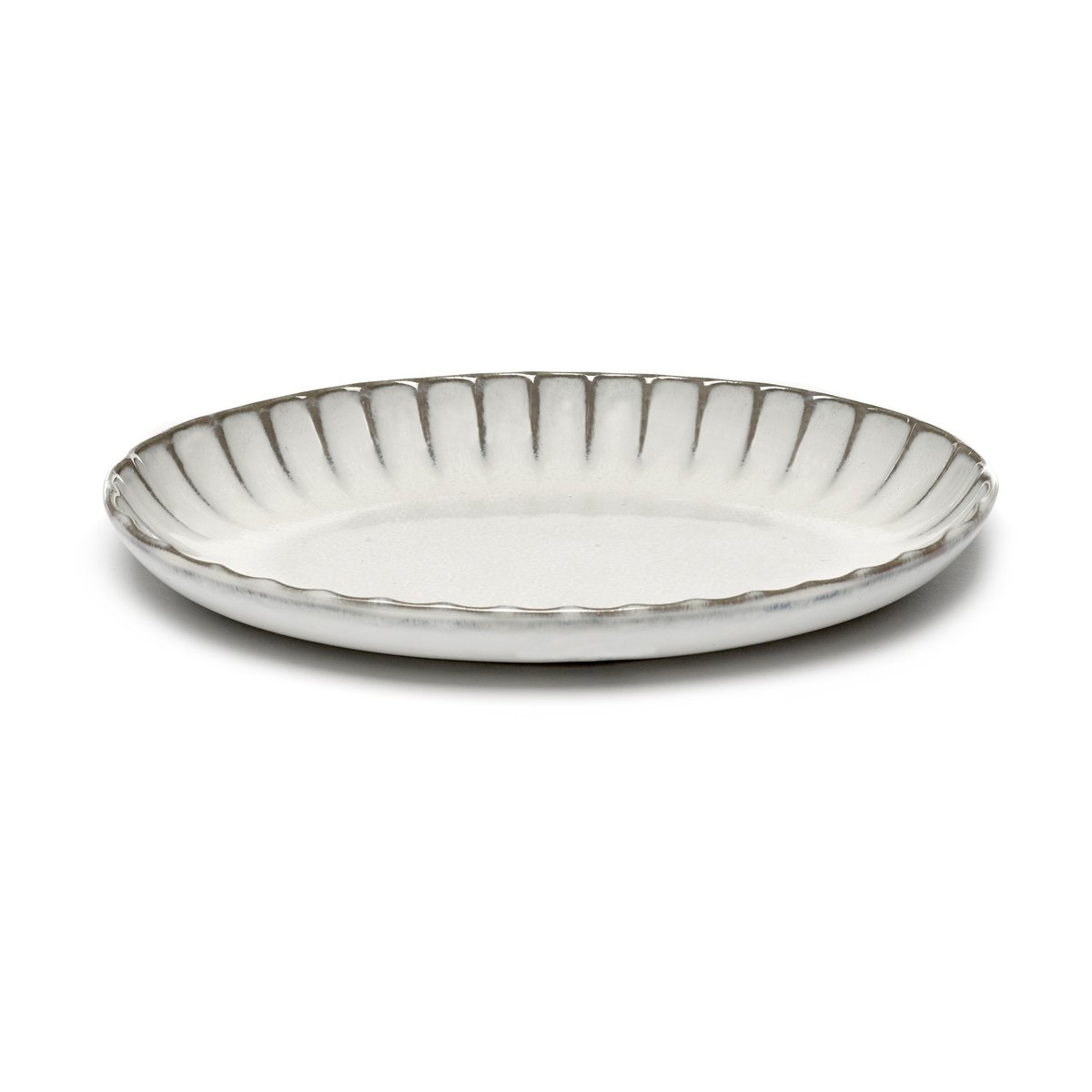 Serax Inku oval serving bowl M 15.4x22 cm White | Scandinavian Design | Serving bowls | White