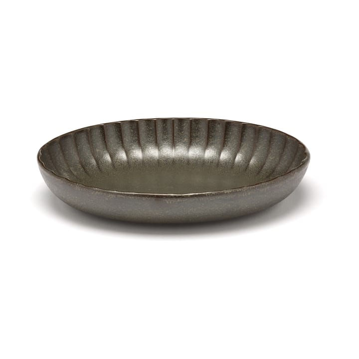 Inku oval serving bowl S 13x19 cm - Green - Serax