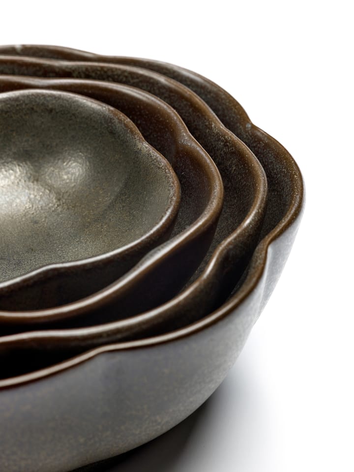 Inku ridged bowl S 9 cm - Green - Serax