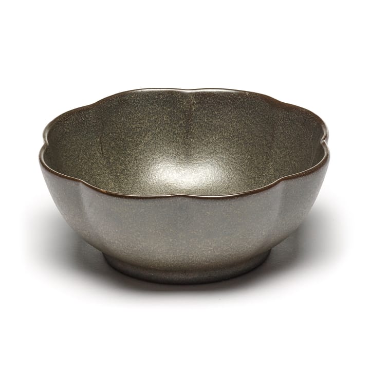 Inku ridged bowl XL 15 cm - Green - Serax