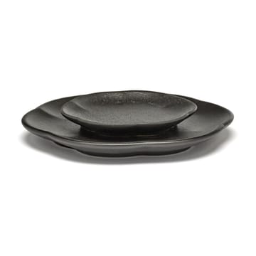 Inku ridged plate M 13.9 cm - Black - Serax