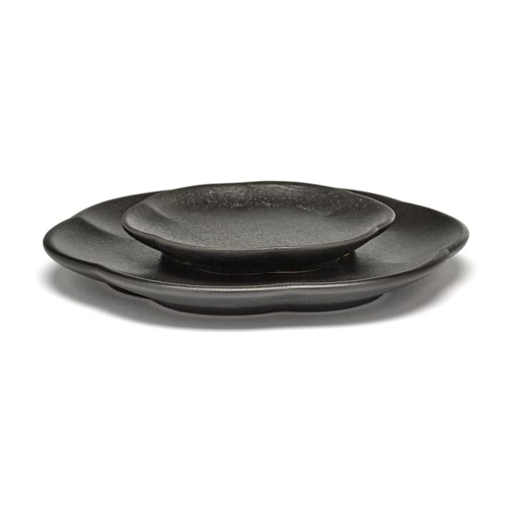 Inku ridged plate M 13.9 cm - Black - Serax