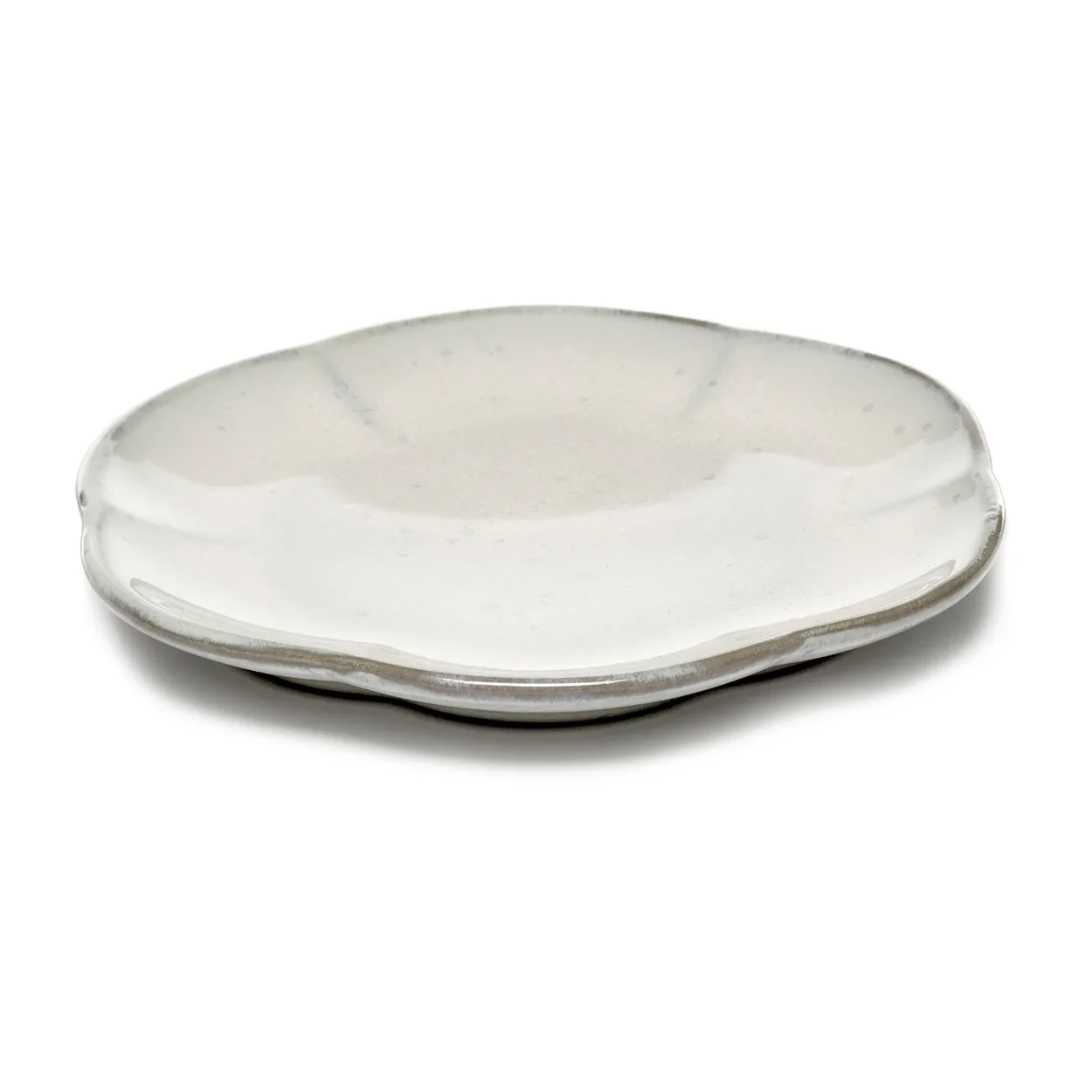 Serax Inku ridged plate M 13.9 cm White | Scandinavian Design | Dinner plates | White