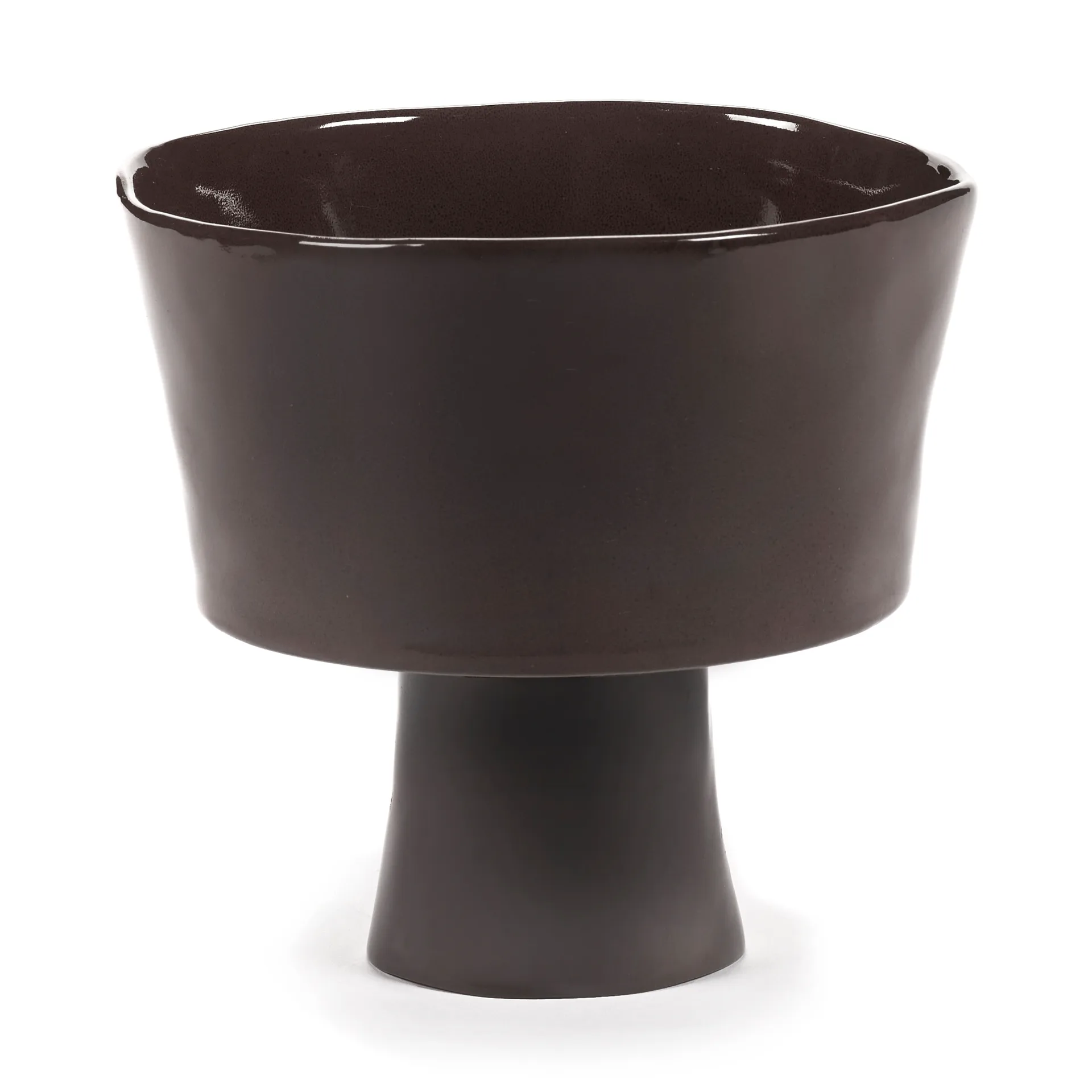La Mère bowl on foot Ø18 cm, Ebony Serax