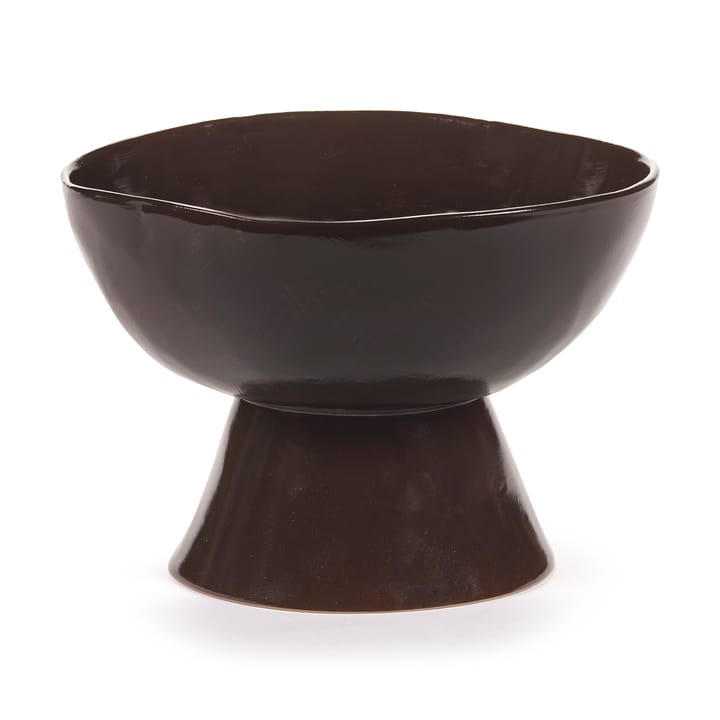 La Mère bowl on foot large Ø20.5 cm - Dark brown - Serax