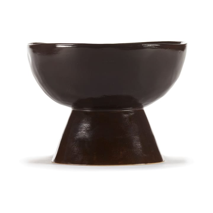 La M�ère bowl on foot large Ø20.5 cm - Dark brown - Serax