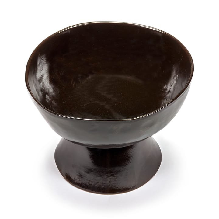 La Mère bowl on foot large Ø20.5 cm - Dark brown - Serax