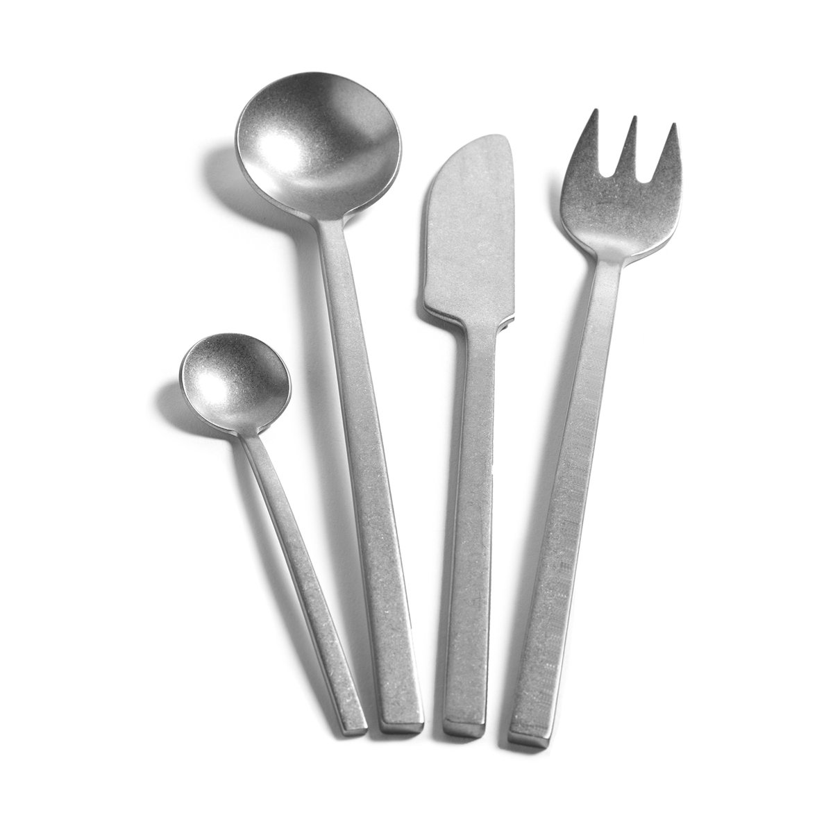 Serax La Mère cutlery set 24 pieces Steel grey | Scandinavian Design | Cutlery sets | Silver-coloured