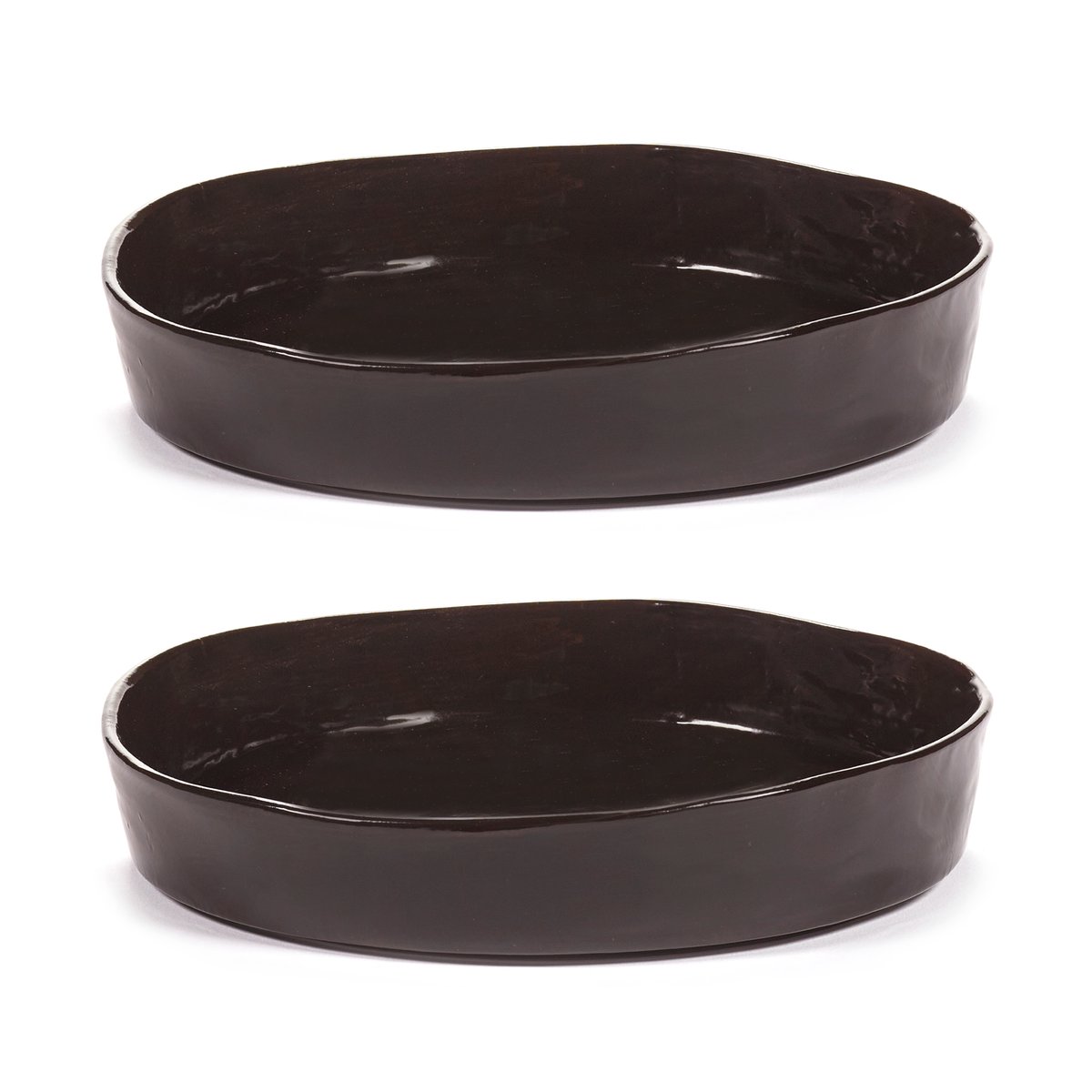 Serax La Mère deep plate M o23 cm 2-pack Dark brown