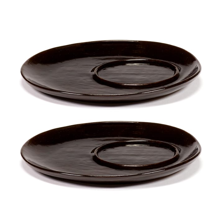 La Mère saucer for coffee cup Ø14.5 cm 2-pack - Dark brown - Serax