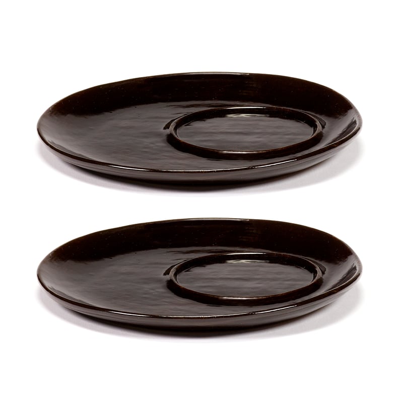 Serax La Mère saucer for coffee cup Ø14.5 cm 2-pack Dark brown