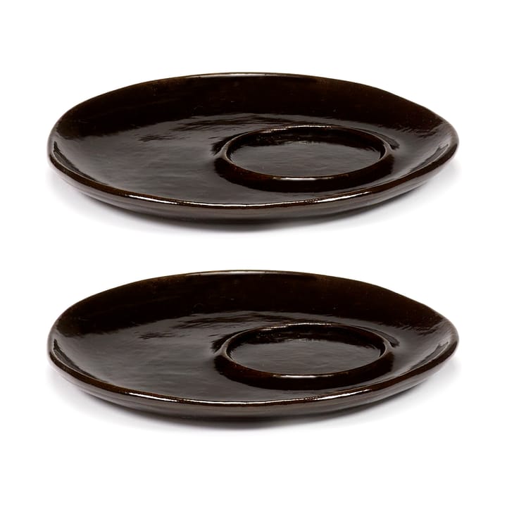 La Mère saucer for espresso cup Ø11 cm 2-pack - Dark brown - Serax