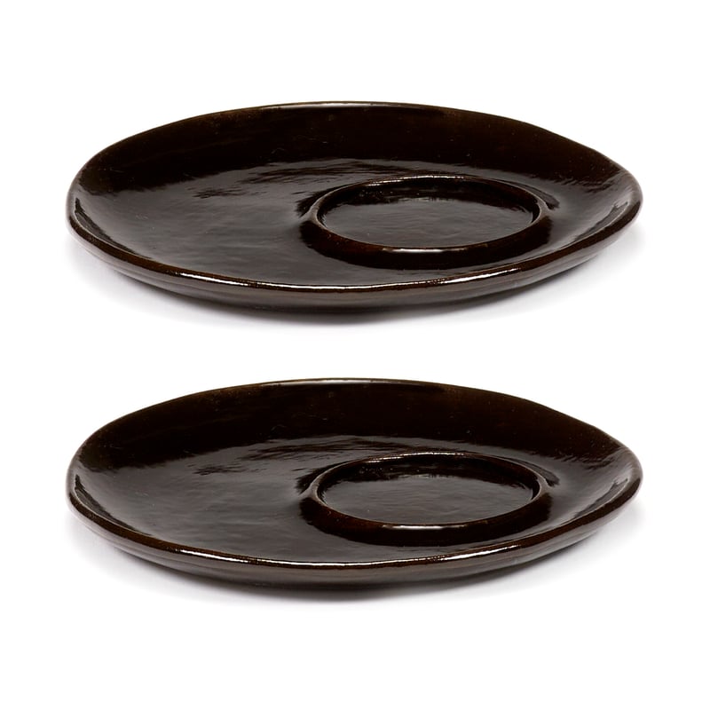 Serax La Mère saucer for espresso cup Ø11 cm 2-pack Dark brown