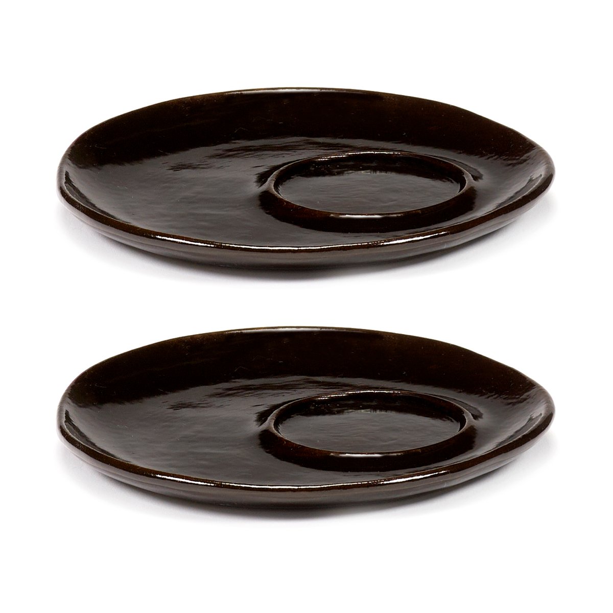 Serax La Mère saucer for espresso cup Ø11 cm 2-pack Dark brown