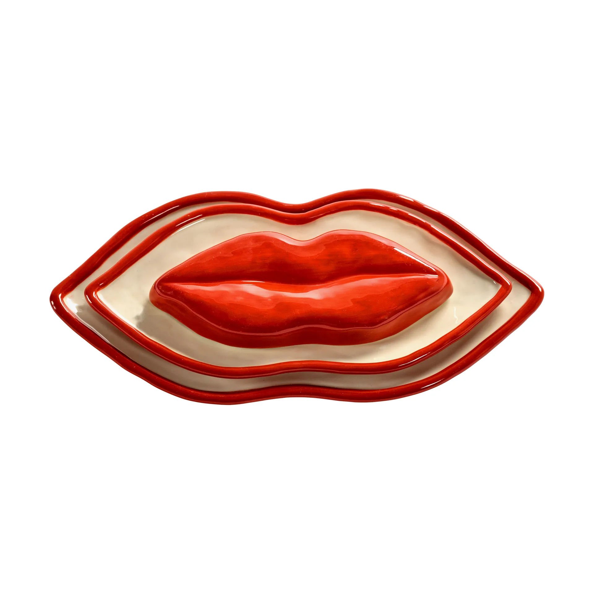 Les Objets Mouleversants brick set 3 parts, Red-white Serax