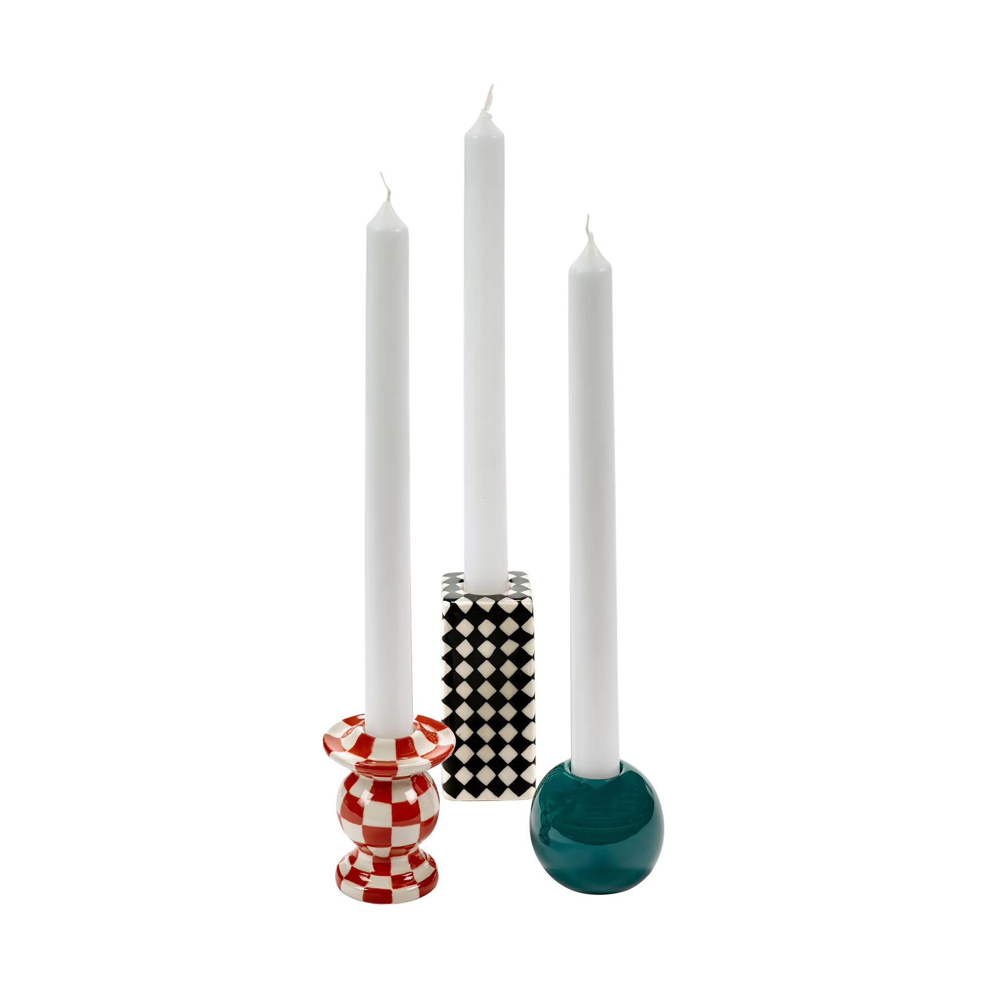 Les Objets Mouleversants candlesticks 3 pieces, No.1, No.2, No.3 Serax