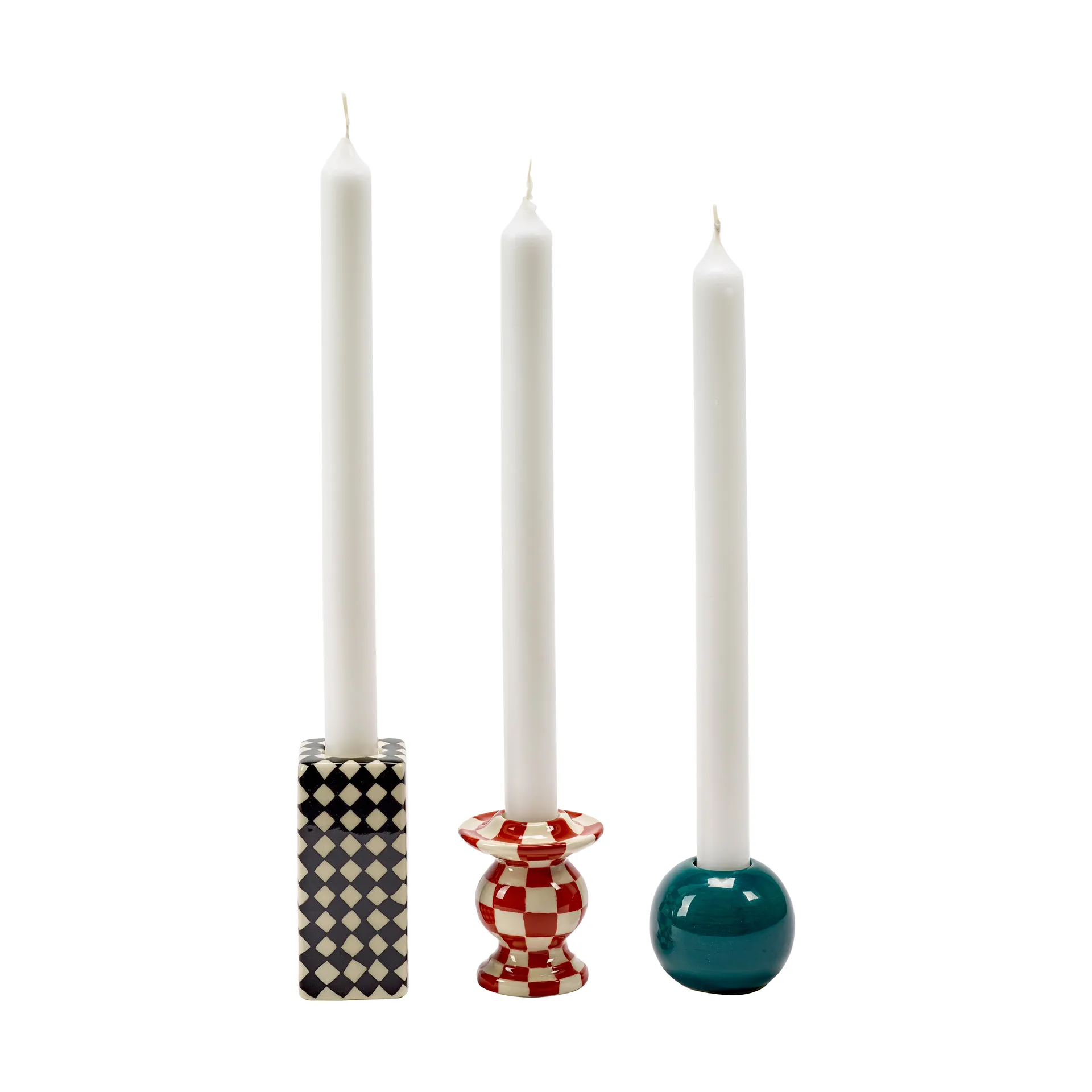 Les Objets Mouleversants candlesticks 3 pieces, No.1, No.2, No.3 Serax