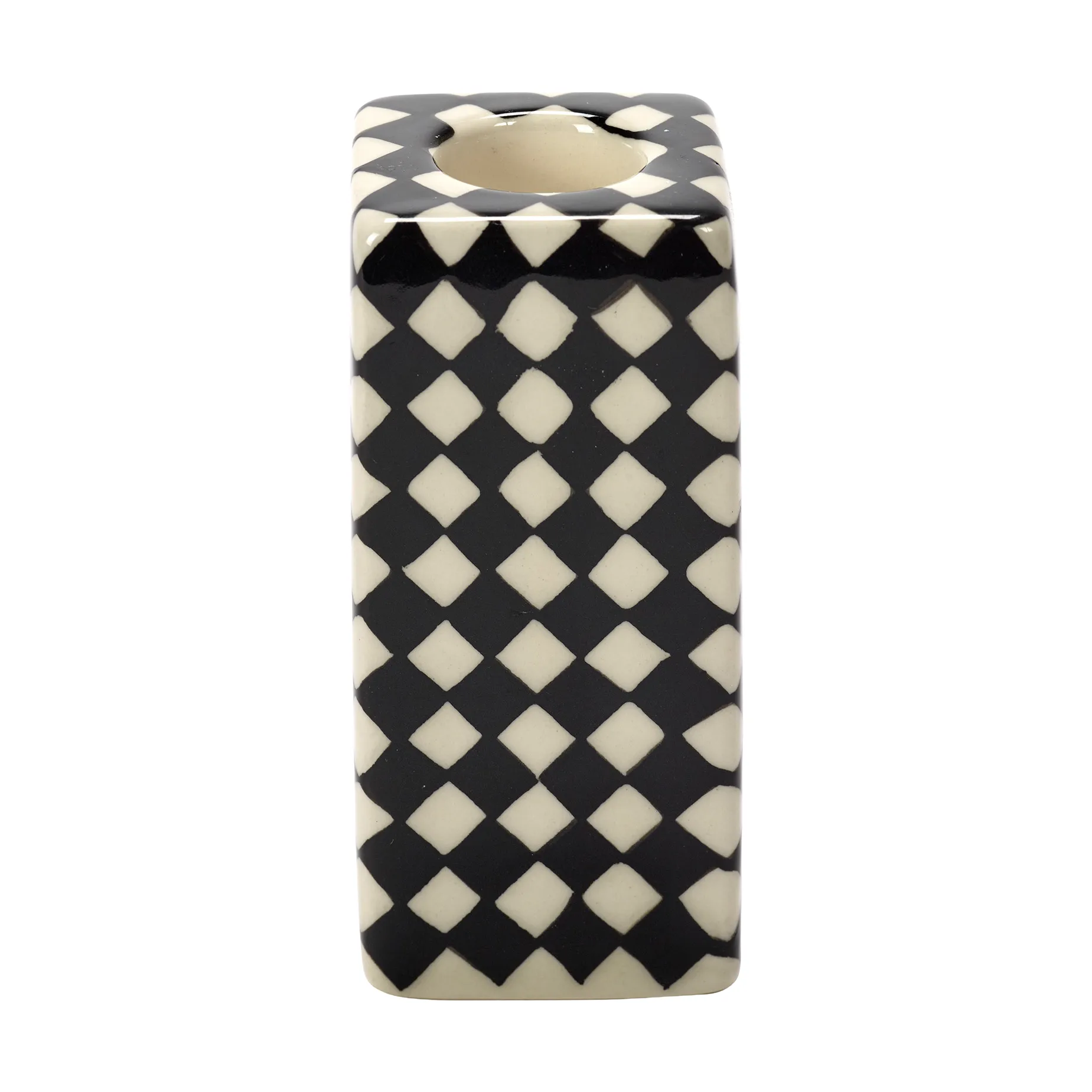 Les Objets Mouleversants N°1 candlestick, Black-white Serax